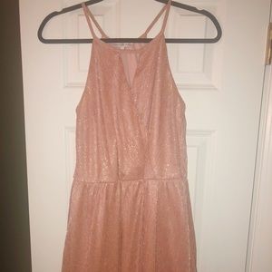 Rose gold pink shimmer dress